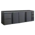 ARRIÈRE DE BAR RÉFRIGÉRÉ POUR BOISSONS - Mod DD 423 UF - Température 0°/+10°C - Capacité lt. 586 - Alimentation monophasée V220/1 - Puissance W 320 - Dimensions cm L 254,2 x P 51,3 x H 86 - Poids Kg. 123