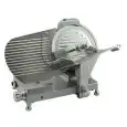 TRANCHEUSE OBLIQUE - Mod. BKL 220 LUX - Lame en acier inox ø 220 - Capacité de coupe L 185 x P 115 mm - Affûteur fixe - Verrouillage du chariot - Boutons de réglage en aluminium - Alimentation monophasée 230V/1/50Hz - Norme CE
