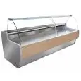 Comptoir-vitrine réfrigéré - Mod BARKLY VT - Ventilé avec cellule de réserve réfrigérée - Température minimale de service °C -1/+7 - Profondeur plan d'exposition: 75 cm