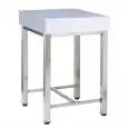 Billot en polyéthylène avec tabouret en acier inoxydable Euroceppi