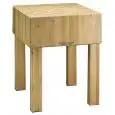 Billot en bois de robinier avec tabouret en bois fixés Euroceppi