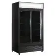 ARMOIRE RÉFRIGÉRÉE EN ACIER VERNI - POUR BOISSONS - VENTILÉE - Mod EN1100X2IEUN B - CAPACITÉ Lt 888 - N. 2 PORTES COULISSANTES EN VERRE - TEMPÉRATURE 0/+10°C - DIMENSIONS cm L 113 x P 70 x H 202,3 - NORME CE