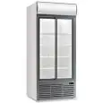 PRÉSENTOIR RÉFRIGÉRÉ POUR BOISSONS - VENTILÉ - Mod EN 113 VE UN WHITE - CAPACITÉ Lt 852 - 2 PORTES EN VERRE COULISSANTES - TEMPÉRATURE 0°/+10°C - DIMENSIONS cm L 110,3 x P 69 x H 200,1 - NORME CE