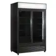 ARMOIRE RÉFRIGÉRÉE EN ACIER VERNI - POUR BOISSONS - VENTILÉE - Mod EN1300X2IEUN B - CAPACITÉ Lt 1057 - N. 2 PORTES COULISSANTES EN VERRE - TEMPÉRATURE 0/+10°C - DIMENSIONS cm L 133 x P 70 x H 202,3 - NORME CE