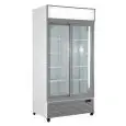 ARMOIRE RÉFRIGÉRÉE EN TÔLE PEINTE - POUR BOISSONS - FROID VENTILÉ - Mod. EN801X2IEUN - CAPACITÉ 607 L - 2 PORTES VITRÉES COULISSANTES - TEMPÉRATURE 0/+10°C - DIM. L 94 x P 61,5 x H 198,3 cm - NORME CE