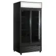 ARMOIRE RÉFRIGÉRÉE EN TÔLE PEINTE - POUR BOISSONS - FROID VENTILÉ - Mod. EN801X2IEUN B - CAPACITÉ 607 L - 2 PORTES VITRÉES COULISSANTES - TEMPÉRATURE 0/+10°C - DIM. L 94 x P 61,5 x H 198,3 cm - NORME CE