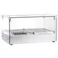 Vitrine chauffante de comptoir - Mod CRH 55 1 - Socle en acier inoxydable – Température de +30° à +90°C - Dimensions cm L 55,5 x P 36,1 x H 31,2