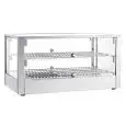 Vitrine chauffante de comptoir - Mod CRH 70 2 - Socle en acier inoxydable – Température de +30° à +90°C - Dimensions cm L 70 x P 40 x H 37,2