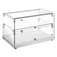 Vitrine d’exposition neutre - Mod CRN 20 - Socle en acier inoxydable - Dimensions cm L 55,5 x P 36,1 x H 37,9