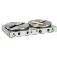 CRÊPIÈRE ÉLECTRIQUE - Mod. CRP2 - N. 2 plans de cuisson: Ø 350 mm chaque - Alimentation: 400V triphasé - Puissance 2400 W + 2400 W - Norme CE
