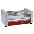 MACHINE CHAUFFE POUR WÜRSTEL ET SAUCISSES - Mod CSX/5R-N - 5 rouleaux en chrome - Température 0/+300 °C - Puissance 600 W - Alimentation monophasée - Dimensions L 54,5 x P 32 x H 24 cm