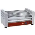 MACHINE CHAUFFE POUR WÜRSTEL ET SAUCISSES - Mod CSX/7R-N - 7 rouleaux en chrome - Température 0/+300 °C - Puissance 900 W - Alimentation monophasée - Dimensions L 54,5 x P 32 x H 24 cm
