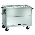 CHARIOT THERMIQUE BAIN-MARIE - MOD. TD 3 - Structure en acier inoxydable - Cuve à double paroi avec robinet - Thermostat réglable +30°/+90°C - Alimentation 230V/1/50-60Hz