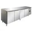 TABLE RÉFRIGÉRÉE EN ACIER INOX AISI 304 - FROID VENTILÉ - Mod CXF4100TN - GASTRONORM 1/1 (53 x 32,5 cm) - 4 PORTES - CAPACITÉ 476 L - TEMPÉRATURE -2°/+8°C - Dim L 223 x P 70 x h 86 cm