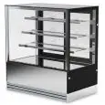 VITRINE RÉFRIGÉRÉ POUR PÂTISSERIE - Mod LUX 123 RUX - Capacité nette L 550 - Capacité brute L 610 - Puissance W 500 - Consommation d'énergie KwH/24H 10,6 - Dimensions internes cm L 114 x P 63 x H 79 - Dimensions externes cm L 120 x P 74 x H 130 - Poids kg