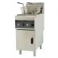FRITEUSE ÉLECTRIQUE - GAMME BECK - Modèle DF 10+10 LT - Capacité d'huile de 20 litres - Puissance de 6 kW + 6 kW - Alimentation triphasée - Dimensions cm L 40 x P 80 x 110 H - Norme CE