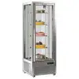 PRÉSENTOIR ÎLOT RÉFRIGÉRÉE POUR PÂTISSÉRIE - MOD. DIVA 451 R - STRUCTURE EXTÉRIEURE COULEUR PLATINUM - TABLETTE ES INTÉRIEURES RONDES - Temp. °C +4/+10 - VOLTAGE MONOPHASÉ - PUISSANCE W 450 - CAPACITÉ: 450 LT - RÉFRIGÉRATION VENTILÉE - DIM CM L 70 x P 68 