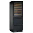 Vitrine réfrigéré pour vin bisonne avec capacité Lt 425 et température +2° / +20 ° C / 0° / +15 ° C Klimaitalia DW 190 BLACK