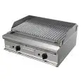 COMPTOIR GRILLE À PIERRE DE LAVE, GAZ - MOD. G7DV2DD - Puissance kW 16 - Dim. 80x70xh27 cm - Norme CE