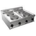 PLAN DE CUISSON ÉLECTRIQUE -  MOD. G7GWEV4DD - N. 4 plaques rondes  - Puissance  kW 10,4 - Dim.  80x70xh27 cm - Norme CE