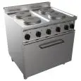 CUISINIÈRE ÉLECTRIQUE 4 FEUX - MOD. G7GWE46FE -  Four électrique statique 54,5x53xh35 cm - Puissance kW 16,4  - Dim. 80x70xh85 cm - Norme CE