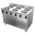 CUISINIÈRE ÉLECTRIQUE 6 FEUX - MOD. G7GWEV6DC - Compartiment ouvert - Puissance kW 15,6  - Dim. 120x70xh85 cm - Norme CE