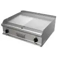 PLANCHA  ÉLECTRIQUE DE COMPTOIR - MOD. G7NUP2DDO - n. 2 zones de cuisson - 1/2  PLAQUE LISSE 1/2 PLAQUE NERVURÉE - Puissance kW 10,8 - Dim. 80x70xh25 cm - Norme CE