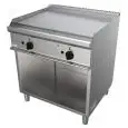 PLANCHA À GAZ - MOD. G7NUQ2DCT - PLAQUE NERVURÉE - Compartiment ouvert - n. 2 zones de cuisson -  Puissance kW 12 - Dim. 80x70xh85 cm - Norme CE
