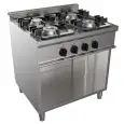 CUISINIÈRES À GAZ  4 FEUX - MOD. G7GWRG4DC4M - Compartiment ouvert - Puissance kW 18 - Dim. 70x70xh85 cm - Norme CE
