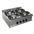PLAN DE CUISSON AU GAZ - MOD. G7NURG4DD4M - N. 4 feux - Puissance kW 18 - Dim 80x70xh27 cm - Norme CE