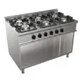 CUISINIÈRES À GAZ  6 FEUX - MOD. G7GWRG6DC3M3G - Compartiment ouvert - Puissance kW 36 - Dim. 105x70xh85 cm - Norme CE
