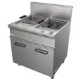 FRITEUSE À GAZ - LIGNE EASY - MOD. G7JUM2V17 - N. 2 cuves 17+17 Lt d'huile - Puissance kW 33 - Dim. 80x70xh85 cm - Norme CE