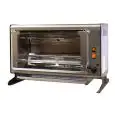 RÔTISSOIRE VERTICALE A GAZ - MOD. ELBA6/PG 2 ASTE - Capacité n 6 poulets - N 2 broches en tubulaire inox mm 12 x 12 mm Longueur cm 54,3 - Bruleur avec soupape de sécurité, piézo - Branchement: 230 V monophasé - Puissance 92 W - Puissance thermique 6 Kw - 