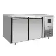 TABLE RÉFRIGÉRÉE EN ACIER INOX - SNACK - FROID VENTILÉ - Mod.EPF3421GR 304T - 2 PORTES - CAPACITÉ 240 L - TEMPÉRATURE -2°/+8°C - Dim. L 136 x P 60 x h 85 cm - Norme CE