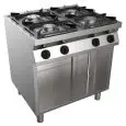 CUISINIÈRE À GAZ 4 FEUX - MOD. H7/MZE4DC - Compartiment ouvert - Sans flamme pilote - Puissance  kW 19 - Dim. : cm L 80 x P 70 x H 85 - Norme CE