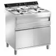 FRITEUSE ÉLECTRIQUE - GAMME KORAL - MOD. HT1212C - CAPACITÉ DES CUVES 12 + 12 LITRES D'HUILE - ALIMENTATION TRIPHASÉE V 400/50-60Hz - PUISSANCE 9 + 9 kW - DIMENSIONS cm L 80 x P 70 x H 96