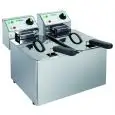FRITEUSE ÉLECTRIQUE - Mod. FR88 - Capacité cuve 8 + 8 LT d'huile - Alimentation Monophasé - Norme CE