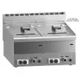 FRITEUSE DE COMPTOIR À GAZ - LIGNE M - MOD. 60/60 FRG - N. 2 cuves Lt. 8 + 8 d'huile - Puissance kW 13,6 - Dimensions: cm L 60 x P 60 x H 30 - Norme CE