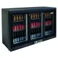 VITRINE RÉFRIGÉRÉE EN TÔLE PEINTE ET ALLUMINIUM - POUR BOISSONS - Mod. G-BC3PS87 - VENTILÉ - CAPACITÉ 320 Lt - N. 3 PORTES COULISSANTES - Température +2°/+8°C - Dim. 135x53,5x87 cm - Norme CE