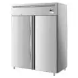 ARMOIRE RÉFRIGÉRÉE EN ACIER INOX AISI 201 - STATIQUE - Mod. G-GN1200TN-FC - GASTRONORM 2/1 ( 65x53cm) - CAPACITÉ BRUTE 1104  Lt - N. 2 portes - Température -2°/+8°C - Dim. 134x81x201 cm - Norme CE