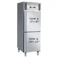 ARMOIRE RÉFRIGÉRÉE EN ACIER INOX AISI 304 - VENTILÉ - COMBINE TN+BT - Mod. G-GNV600DT - GASTRONORM 2/1 ( 65x53cm) - N. 2 PORTES - CAPACITÉ BRUTE '  237 LT+ 237 LT - Température -2°/+8°C -­18º/-­22ºC - Dim. 68x83x201 cm - Norme CE