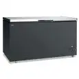Congélateur coffre porte pleine modèle GELO 550 PSX, température -18°C / -24°C, capacité brute 473 Lt, dimensions extérieures 1535 x 750 x 880 mm.