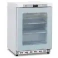 Armoire réfrigérée statique ventilée avec porte vitrée modèle GN 200 G TN, température +2°C / +10°C, capacité brute 200 Lt, dimensions extérieures 600 x 625 x 850 mm.