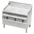 GRILLE À GAZ ET EAU - Mod GV1219 - Flamme pilote - Dimensions cm L 119,5 x P 90 x H 85/107