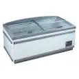 PRÉSENTOIR RÉFRIGÉRÉ - Mod POLO 18 - THERMOMÈTRE NUMÉRIQUE - DÉGIVRAGE AUTOMATIQUE - CAPACITÉ LT 630 - TEMPÉRATURE -18°/-21°C - DIMENSIONS cm L 185 x P 85 x H 79,5 - Norme CE