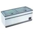 PRÉSENTOIR RÉFRIGÉRÉ - Mod POLO 21 - THERMOMÈTRE NUMÉRIQUE - DÉGIVRAGE AUTOMATIQUE - CAPACITÉ LT 850 - TEMPÉRATURE -18°/-21°C - DIMENSIONS cm L 210 x P 85 x H 87 - Norme CE