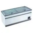 PRÉSENTOIR RÉFRIGÉRÉ - Mod POLO 25 - THERMOMÈTRE NUMÉRIQUE - DÉGIVRAGE AUTOMATIQUE - CAPACITÉ LT 1040 - TEMPÉRATURE -18°/-21°C - DIMENSIONS cm L 250 x P 85 x H 87 - Norme CE