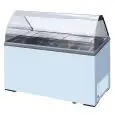 VITRINE À GLACE - Mod KEG 7 - TEMPÉRATURE -13°/-23° C - CAPACITÉ Lt 381 - DIMENSIONS cm L 130,5 x P 63,5 x H 124 - POIDS Kg 105 - NORME CE
