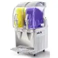 MACHINE PROFESSIONNELLE À GRANITA MÉCANIQUE - MOD. IP2 Meccanica Water Cooled - REFROIDISSEMENT À EAU - 2 CUVES - 1 COMPRESSEUR - CAPACITÉ 11+11 L - Dim. L 40 x P 58x h 87 cm - NORME CE