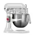 BATTEUR MÉLANGEUR PLANÉTAIRE KITCHENAID - COULEUR BLANCHE - Mod K7PROW - Structure en métal - N° 1 cuve de 6,9 L - Tours par minute de 40 à 200 - Puissance 325 W - Alimentation monophasée 220-240V - Dimensions cm L 37,1 x P 28,7 x H 41,9 - Grille de prote